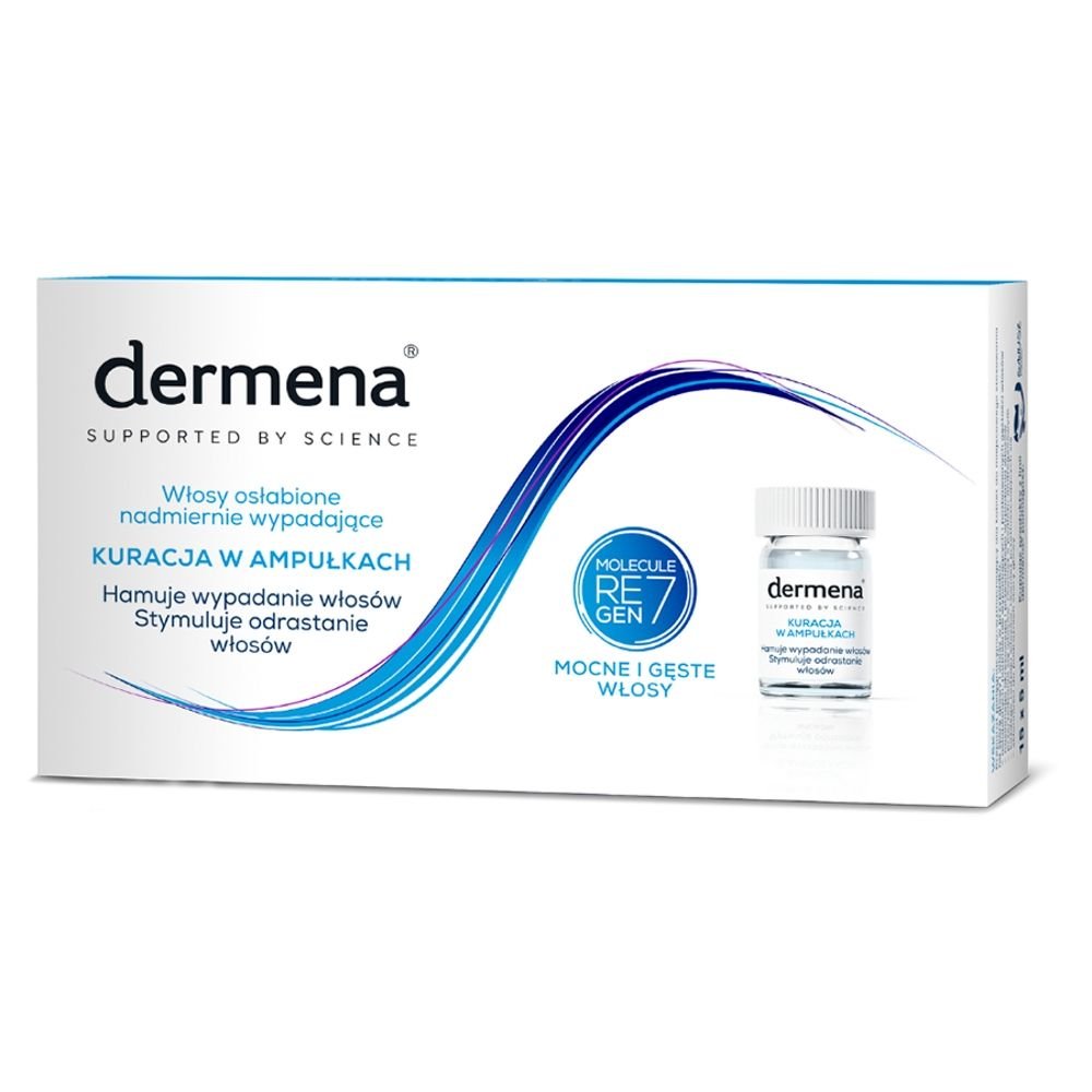 DERMENA Dermena Hair Care, kuracja do włosów osłabionych, nadmiernie wypadających, 5 ml, 15 ampułek — Inhaltsstoffe i ocena