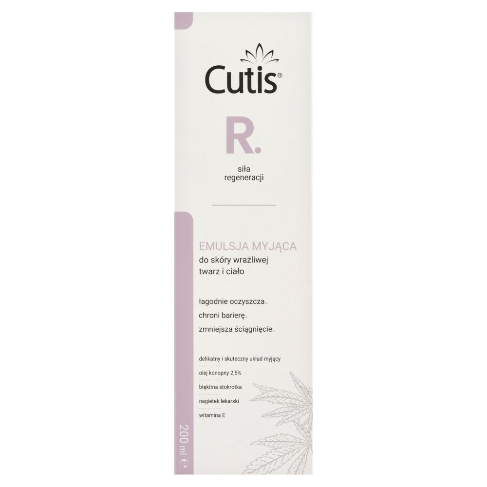 Cutis Cutis R-REGENERACJA, emulsja myjąca do skóry wrażliwej – twarz i ciało, 200 ml — Inhaltsstoffe i ocena