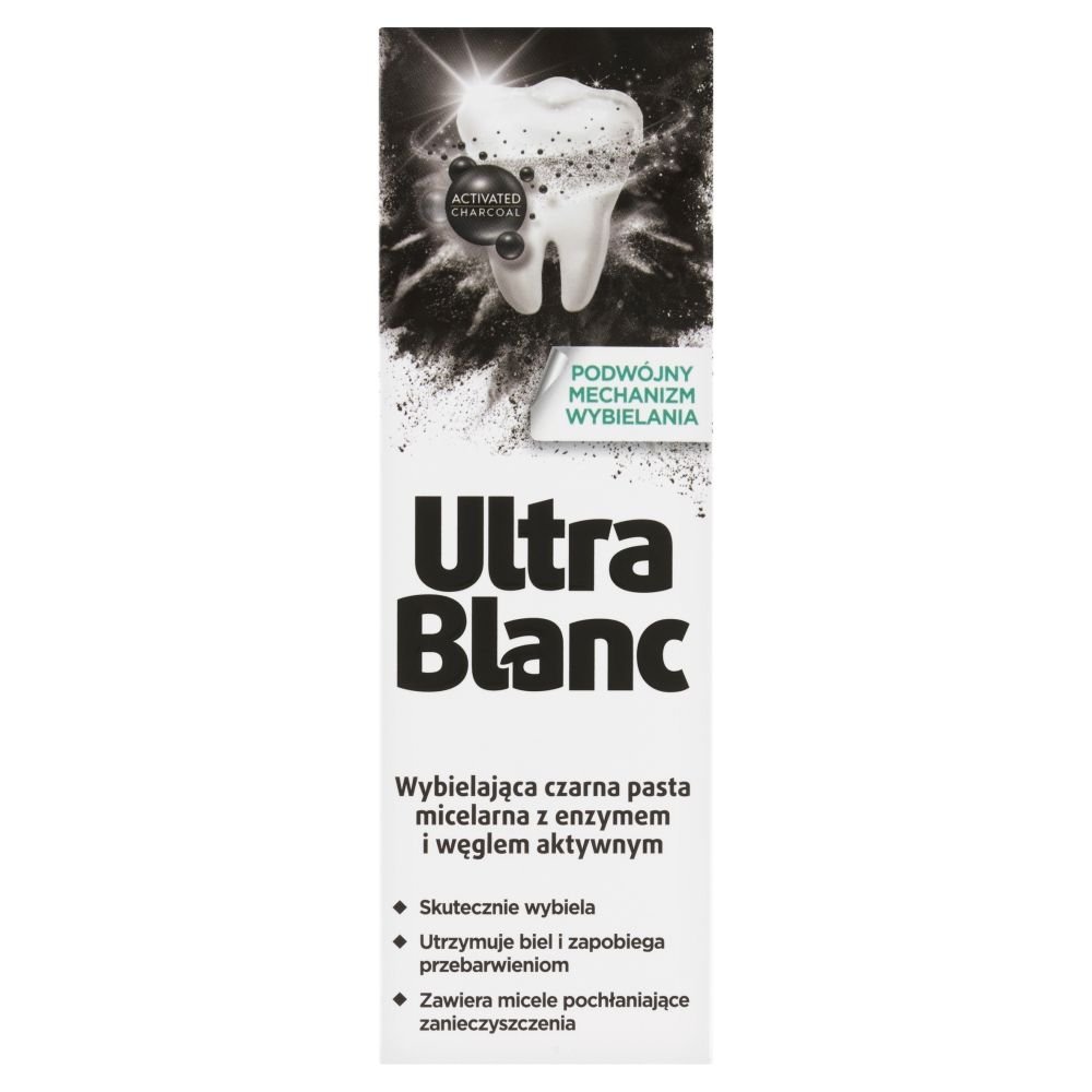 Nieznana UltraBlanc, wybielająca czarna pasta do zębów z węglem, 75ml
