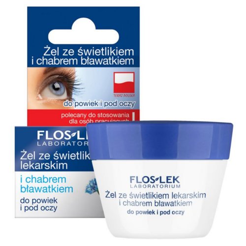 FLOS-LEK Flos-Lek Laboratorium Pielęgnacja Oczu, żel ze świetlikiem lekarskim i chabrem bławatkiem, 10 g
