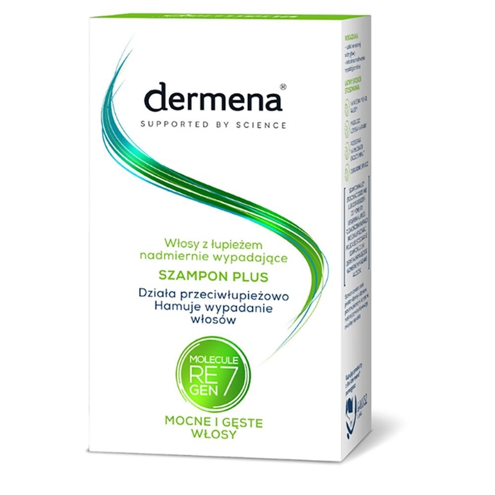 DERMENA Dermena Hair Care, Plus, szampon przeciwłupieżowy hamujący wypadanie włosów, 200 ml
