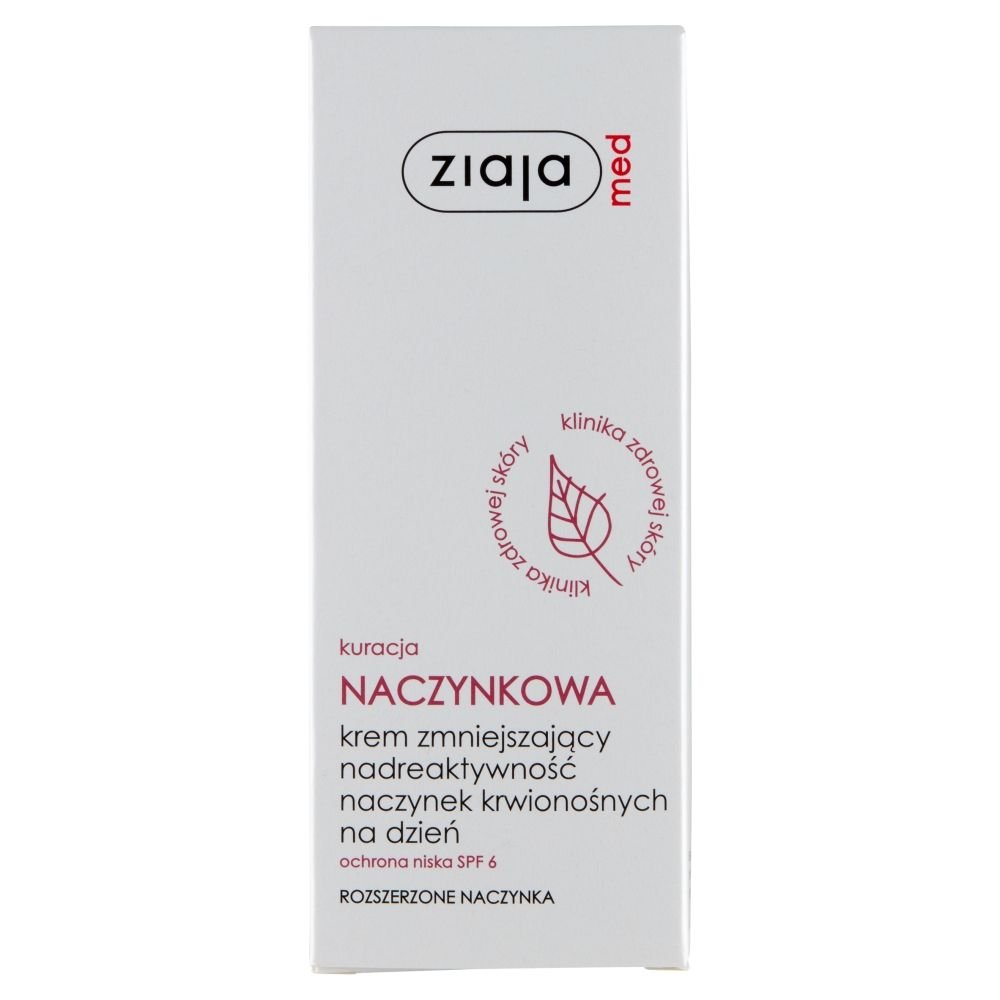 ZIAJA Ziaja Med Kuracja Naczynkowa, krem zmniejszający nadreaktywność naczynek, na dzień, 50 ml — Inhaltsstoffe i ocena