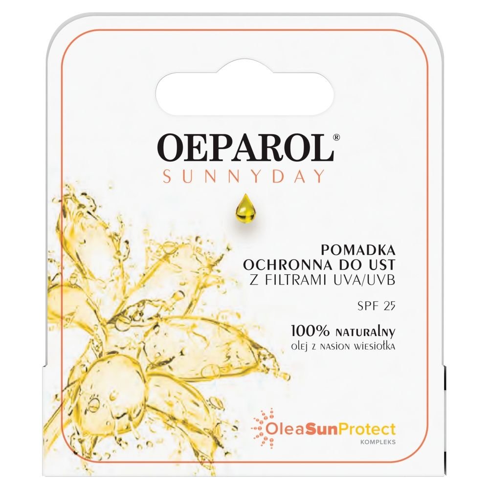 Oeparol Oeparol Sunnyday, Lippenstift schützend für die Lippen, UVA/UVB, SPF 25, 4,8 g — Inhaltsstoffe i ocena