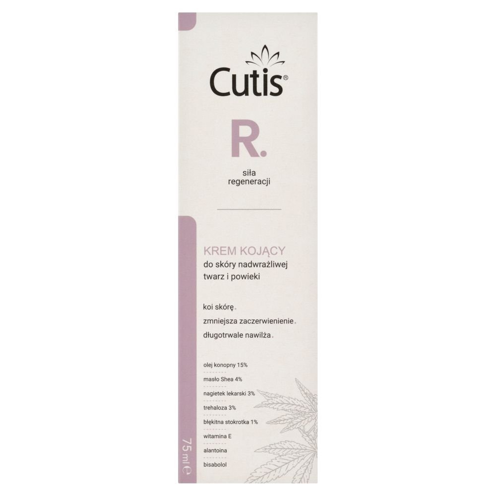 Cutis Cutis R-REGENERACJA, krem kojący do skóry nadwrażliwej – twarz i powieki, 75 ml — Inhaltsstoffe i ocena