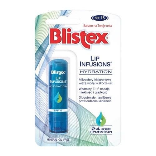 Blistex Blistex Lip Infusions Hydration SPF 15, feuchtigkeitsspendend Lotion für die Lippen, 3,7 g — Inhaltsstoffe i ocena