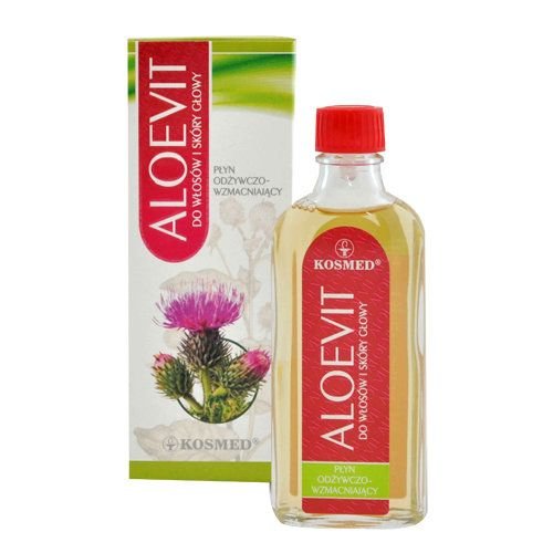 Nieznana Aloevit, płyn odżywczo-wzmacniający, ziołowa wcierka do włosów i skóry głowy, 100 ml