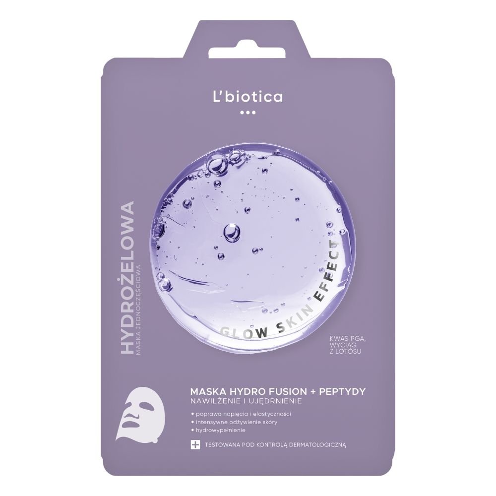 L'BIOTICA L'Biotica PGA Hydro Fusion+Peptydy, hydrożelowa maska do twarzy,1 szt.