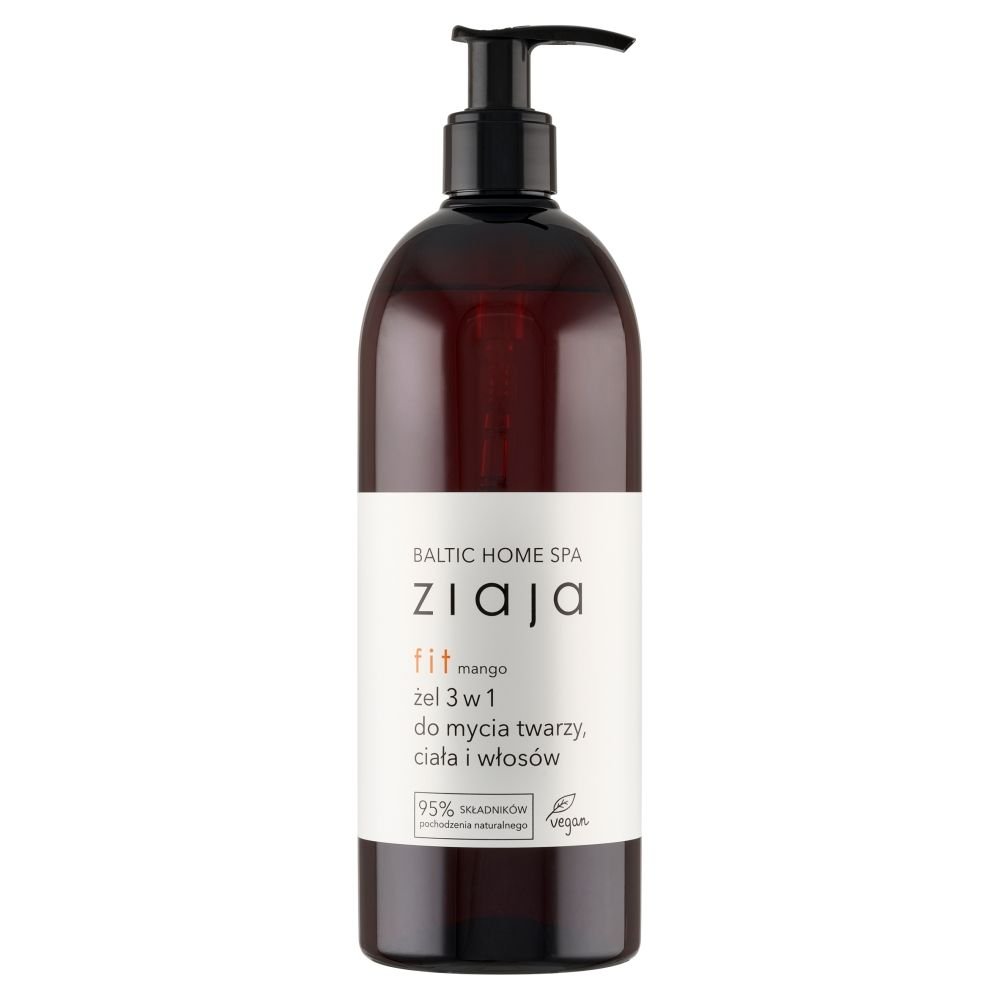 ZIAJA Ziaja Baltic Home SPA FIT, żel 3w1 do mycia ciała, twarzy i włosów, mango, 500 ml — Inhaltsstoffe i ocena