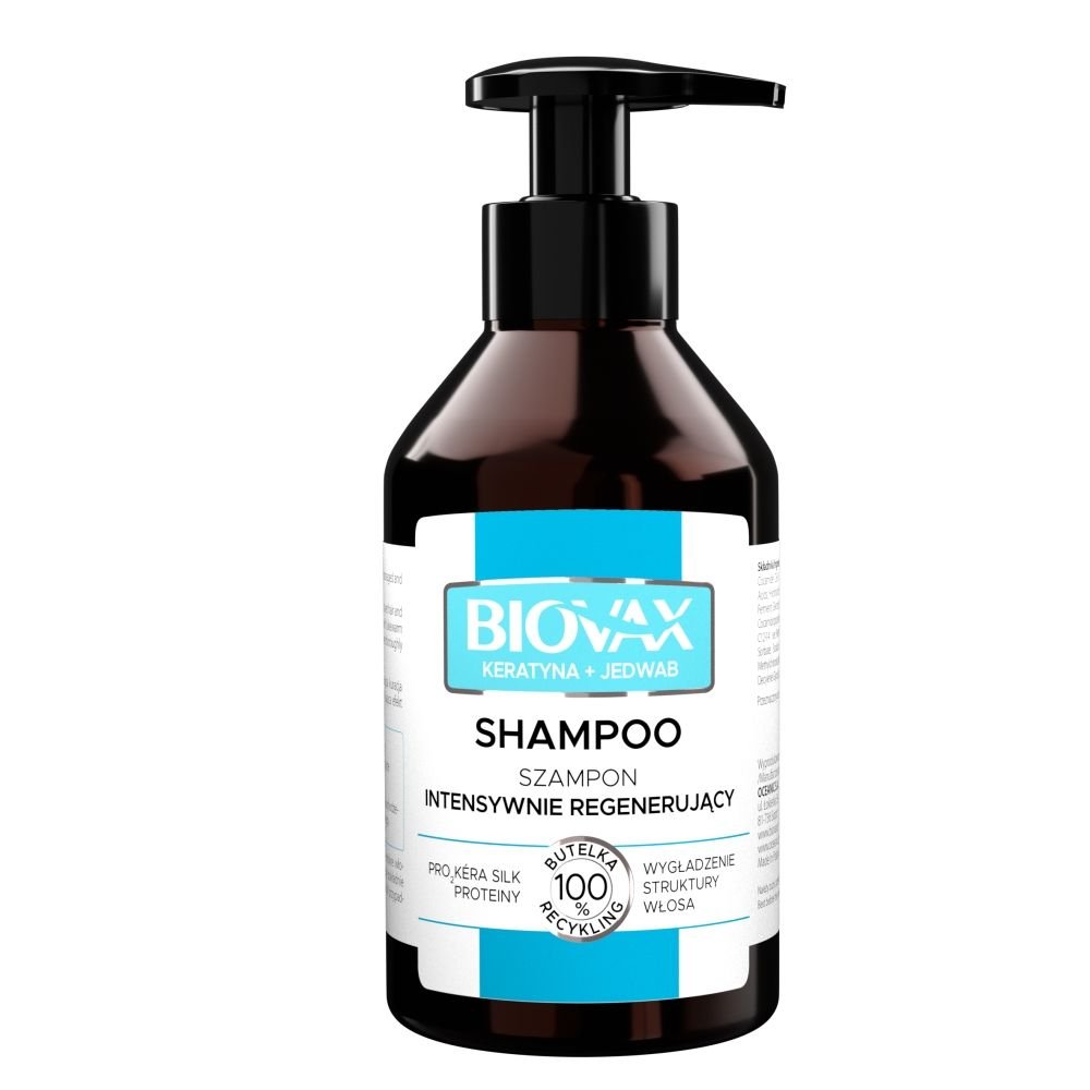 BIOVAX Biovax Keratyna + Jedwab, regenerierend Shampoo, 200 ml