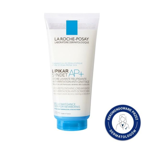 La Roche-Posay La Roche-Posay Lipikar Syndet AP+, krem myjący uzupełniający poziom lipidów, przeciw podrażnieniom skóry, 200 ml
