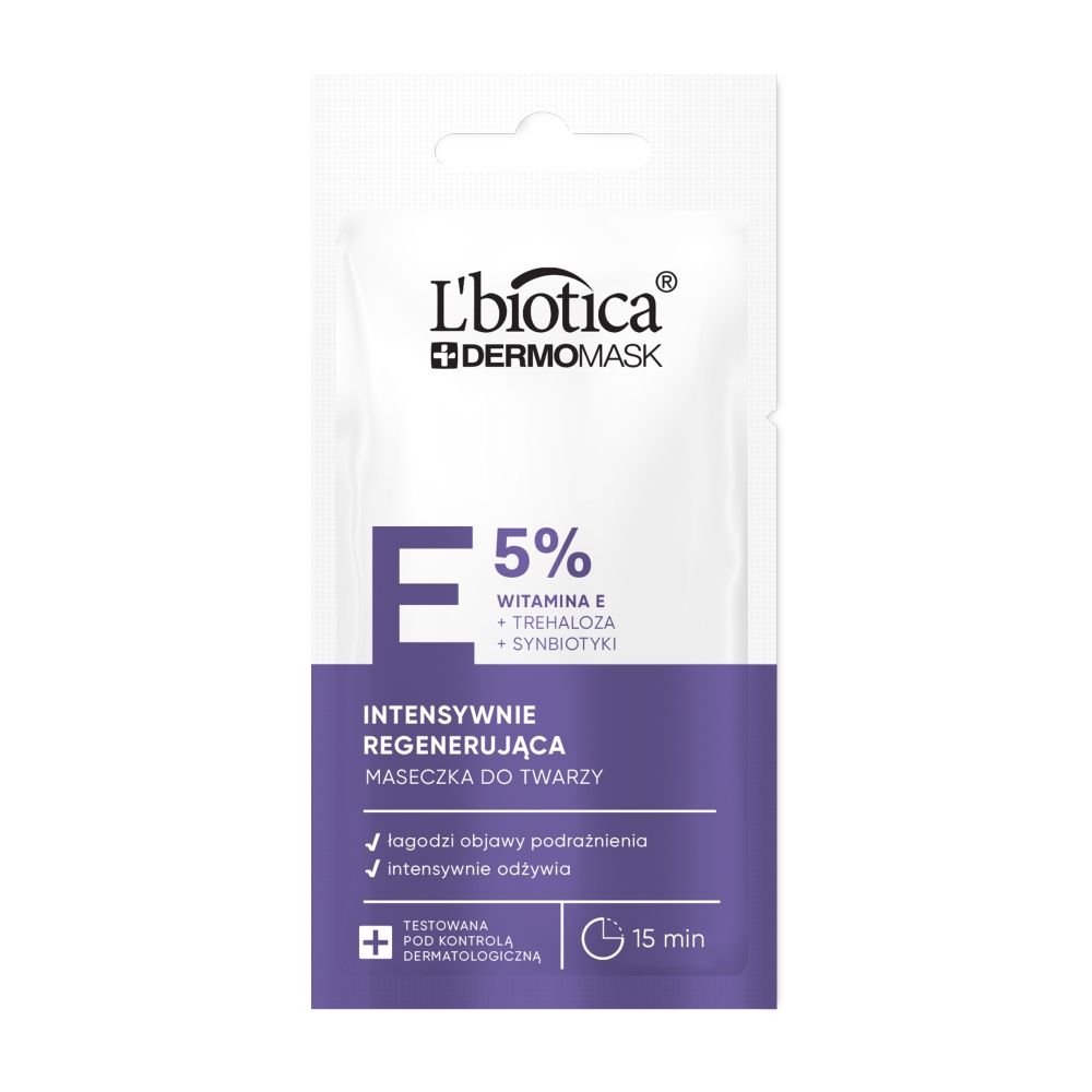 L'BIOTICA L'biotica Dermomask, intensywnie regenerująca maska z witaminą E, 8ml