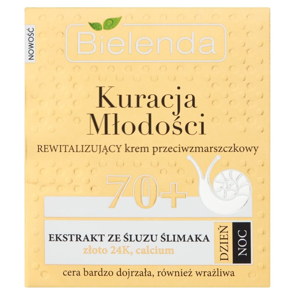 Bielenda Bielenda Kuracja Młodości 70+, Rewitalizujący krem przeciwzmarszczkowy na dzień noc, 50 ml — Inhaltsstoffe i ocena