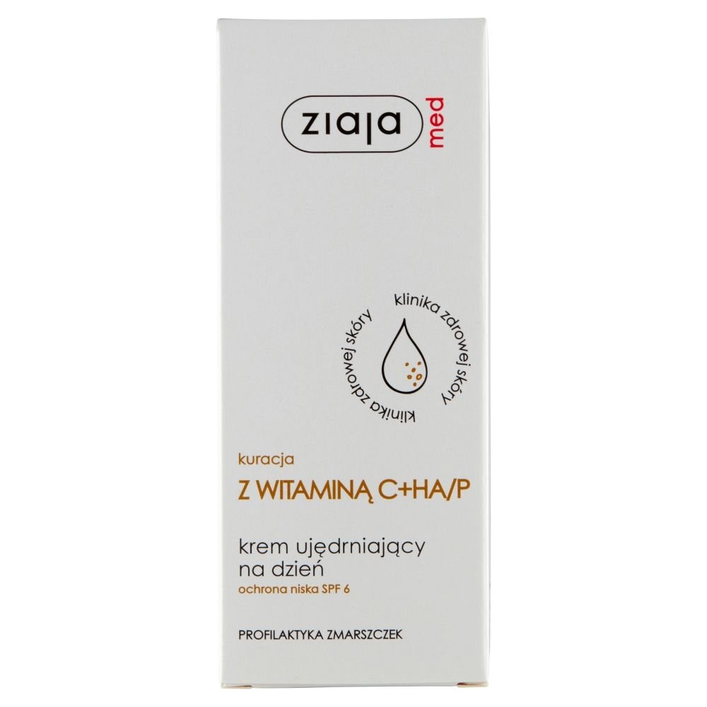 ZIAJA Ziaja Med, Kuracja Dermatoligiczna, krem ujędrniający na dzień z witaminą C+HA/P, 50 ml — Inhaltsstoffe i ocena
