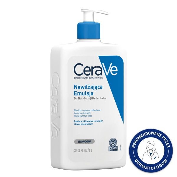 Nieznana CeraVe, feuchtigkeitsspendend Körperemulsion, für trockene Haut und sehr trocken, 1 l — Inhaltsstoffe i ocena