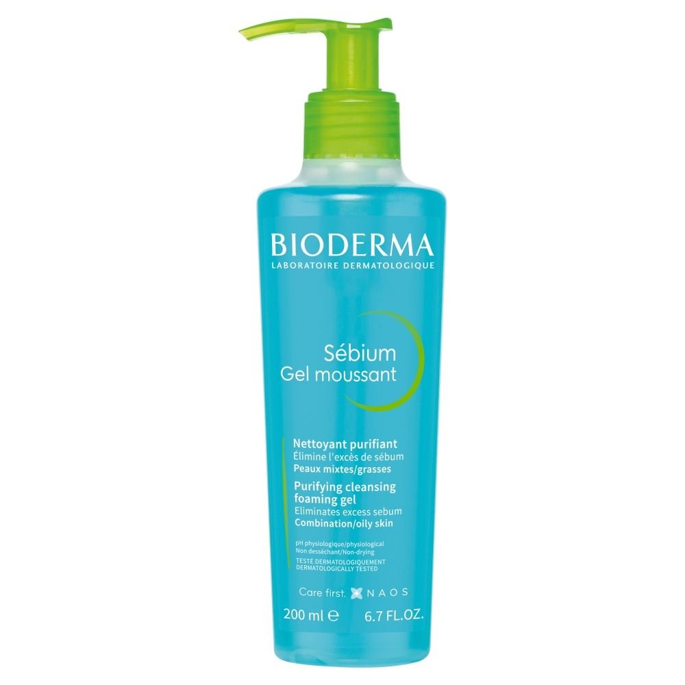 BIODERMA Bioderma Sebium Gel Moussant, antibakteriell Gesichtsreinigungsgel, 200 ml — Inhaltsstoffe i ocena