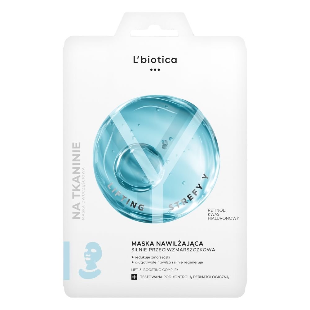 L'BIOTICA L'Biotica Lifting Strefy Y, maska nawilżająca do twarzy, szyi, dekoltu, przeciwzmarszczkowa, 1 szt. — Inhaltsstoffe i ocena
