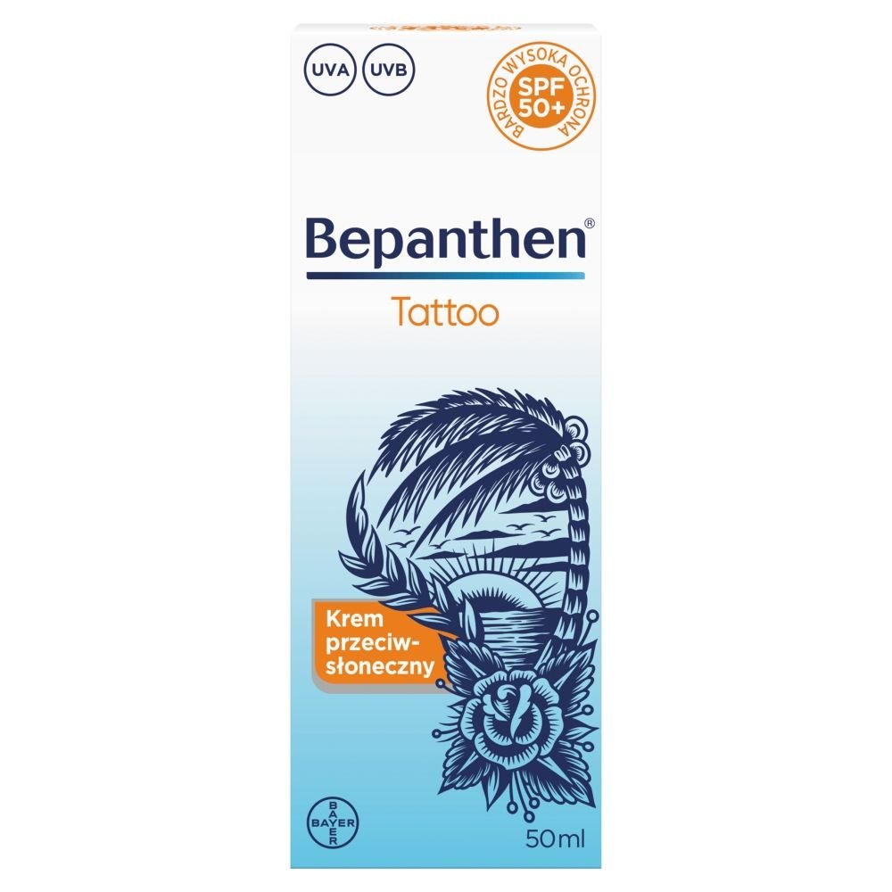 Bepanthen Bepanthen Tattoo, krem, p/sloneczny, SPF50+, 50 ml
