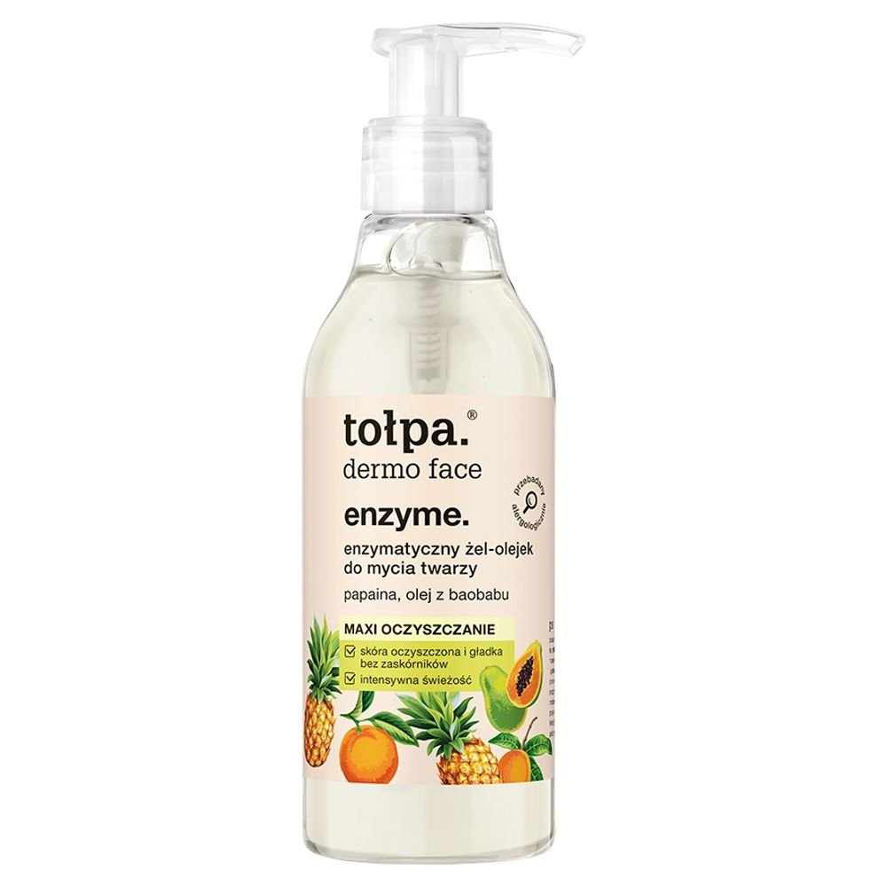 TOŁPA Tołpa Dermo Face Enzyme, Enzymatyczny żel-olejek do mycia twarzy, 195 ml — Inhaltsstoffe i ocena