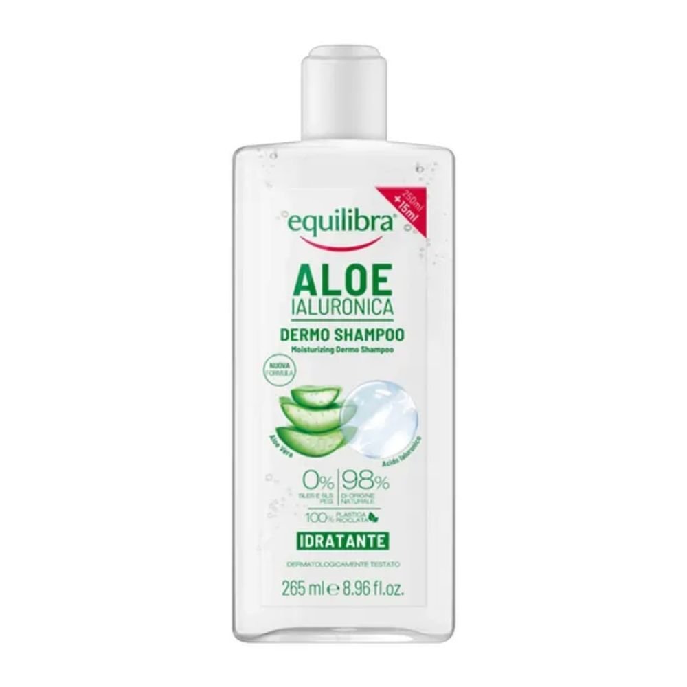Nieznana Equilibra, feuchtigkeitsspendend Shampoo mit Aloe Vera für das Haar, 265 ml — Inhaltsstoffe i ocena