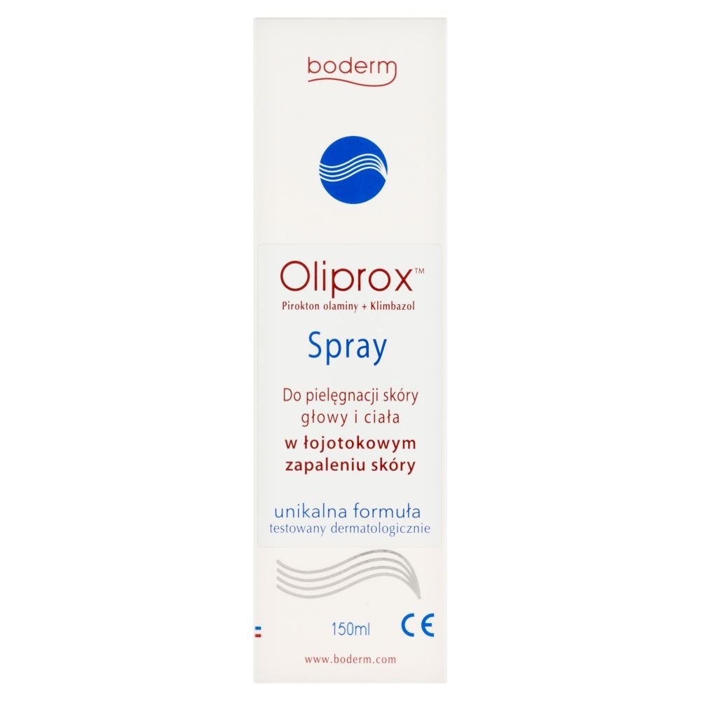 Nieznana Oliprox, spray do pielęgnacji głowy i ciała w łojotokowym zapalenia skóry, 150 ml