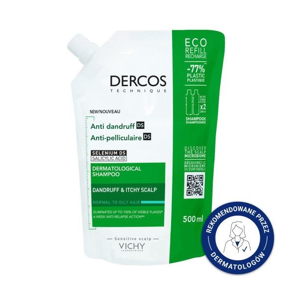 VICHY Vichy Dercos DS, Anti-Schuppen-Shampoo, 500 ml — Inhaltsstoffe i ocena