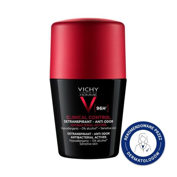 VICHY Vichy Homme Clinical Control, Deodorant, roll-on, 96 h, 50 ml — Inhaltsstoffe i ocena