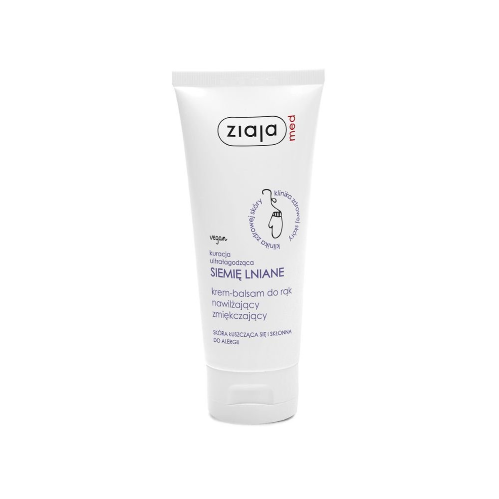 ZIAJA Ziaja Med Siemię Lniane, krem-balsam, do rąk, nawilżająco-zmiękczający, 100ml — Inhaltsstoffe i ocena
