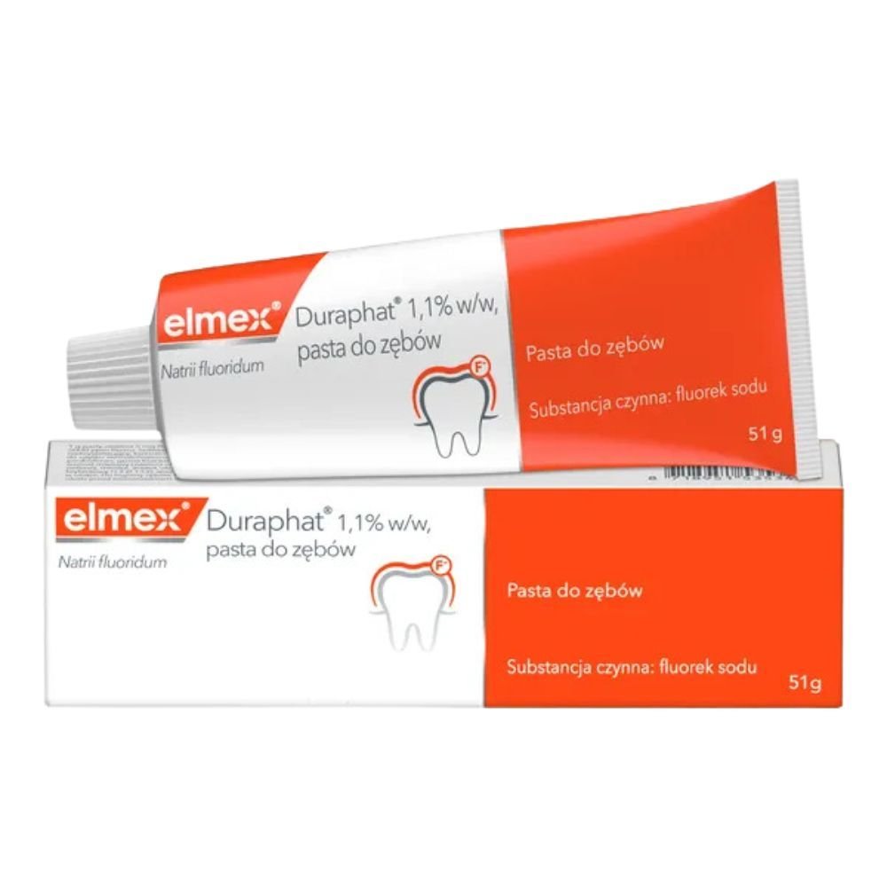 Elmex elmex Duraphat, 1,1% w/w, pasta do zębów, 1 tuba 51 g — Inhaltsstoffe i ocena