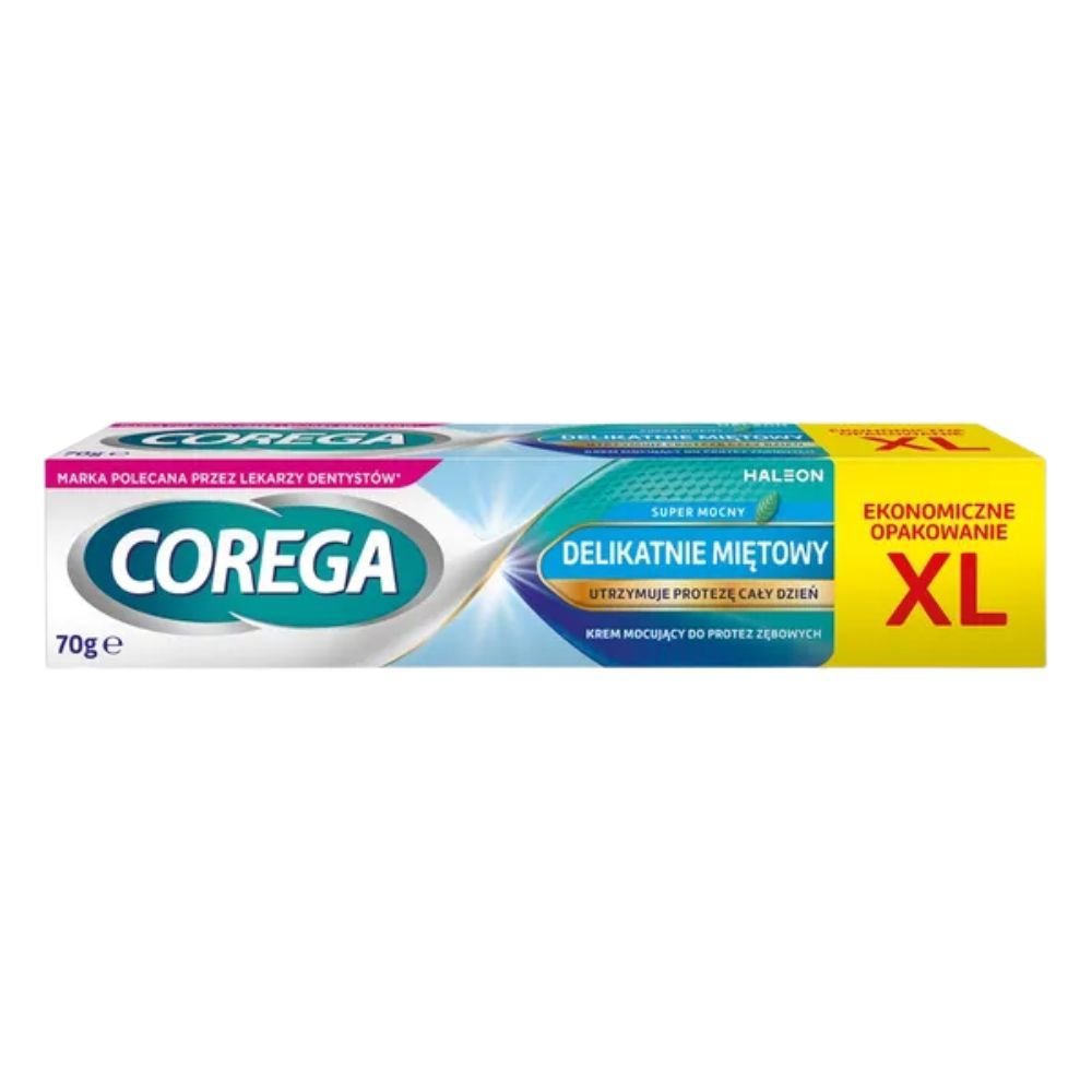Corega Corega Super Mocny Delikatnie Miętowy, krem, 70 g — Inhaltsstoffe i ocena