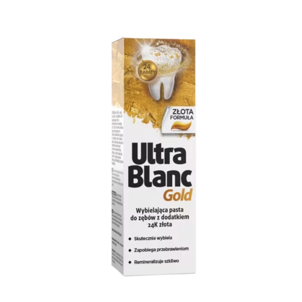 ULTRABLANC UltraBlanc Gold, pasta do zębów, wybiel.,sm.miętowy, 75 ml — Inhaltsstoffe i ocena