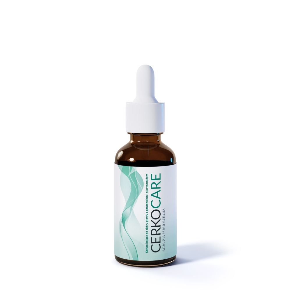 Nieznana Cerkocare, serum kojące do skóry głowy z pantenolem i niacynamidem, 50ml