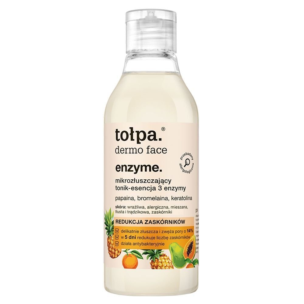 TOŁPA Tołpa Dermo Face Enzyme, mikrozłuszczający tonik, esencja 3 enzymy, 200 ml — Inhaltsstoffe i ocena