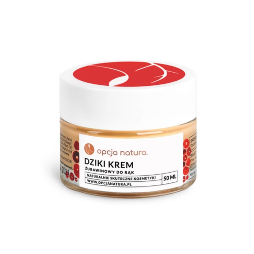 Nieznana Opcja Natura, krem, do rąk, dziki,żurawinowy, 50 ml
