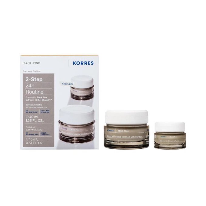 KORRES Korres Black Pine Set - Zestaw przeciwzmarszczkowy do pielęgnacji twarzy 40ml+15ml