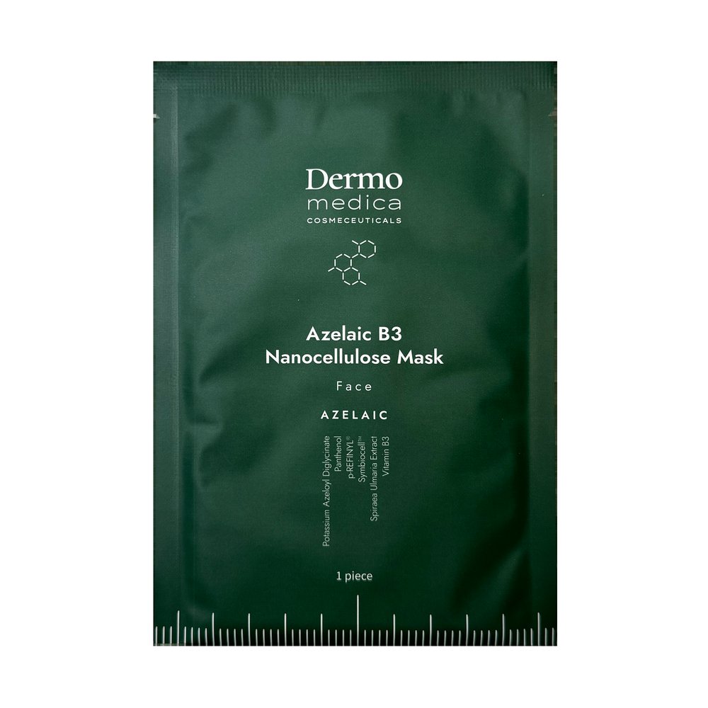 Dermomedica Dermomedica Azelaic B3 Nanocellulose Mask / Face - Nanocelulozowa terapeutyczna maska o działaniu rozjaśniającym i przeciwzaskórnikowym — Inhaltsstoffe i ocena