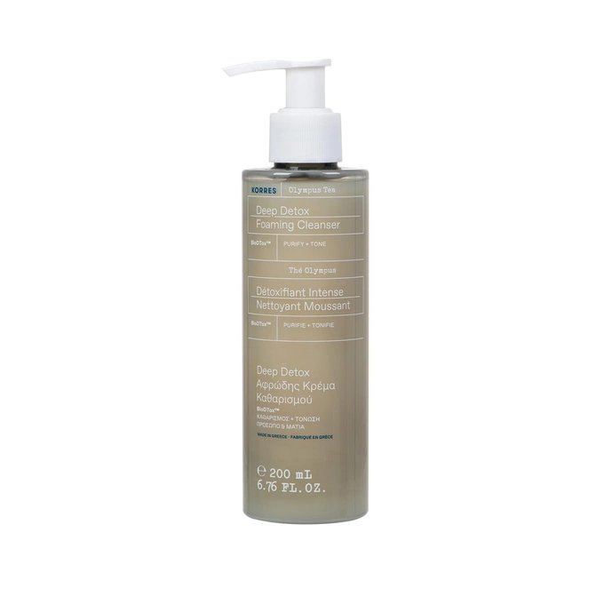 KORRES Korres Olympus Tea Deep Detox Foaming Cleanser - Oczyszczająca pianka do mycia twarzy 200ml — Inhaltsstoffe i ocena