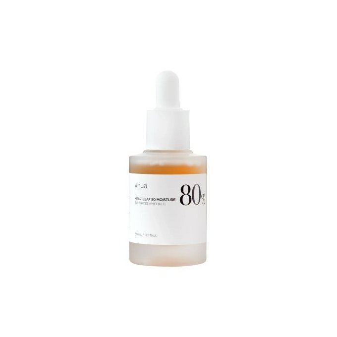 Anua Anua Heartleaf 80% Moisture Soothing Ampoule - Kojąca ampułka do twarzy z 80% ekstraktem z pstrolistki 30ml — Inhaltsstoffe i ocena