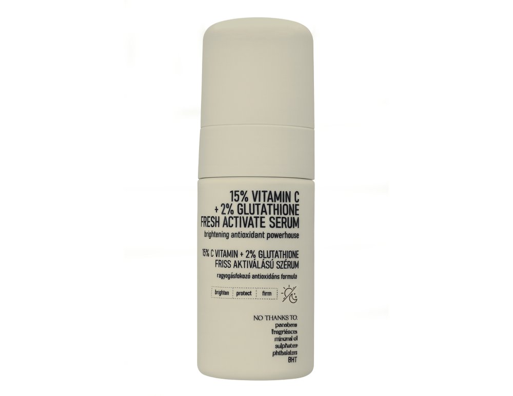 Nieznana Nerds. 15% Vitamin C + 2% Glutathione Fresh Active Serum – Aktywne serum z witaminą C oraz glutationem 30ml — Inhaltsstoffe und Bewertung