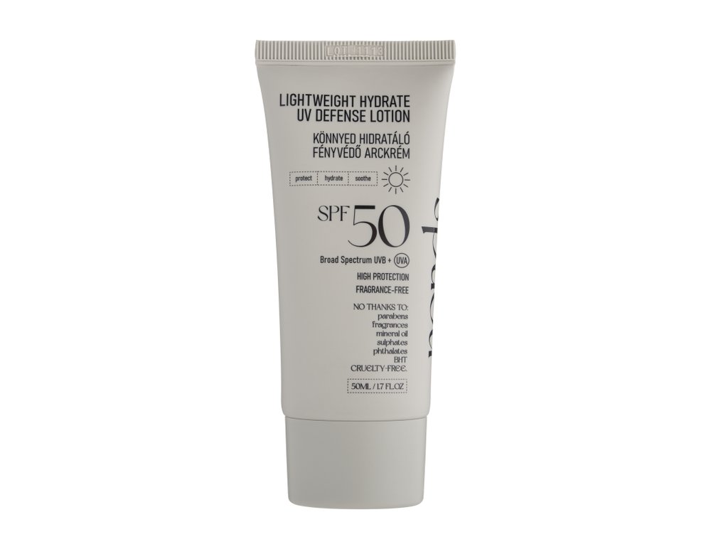 Nieznana Nerds. Lightweight Hydrate UV Defense Lotion SPF50 – feuchtigkeitsspendend Sonnencreme SPF 50 50ml — Inhaltsstoffe i ocena